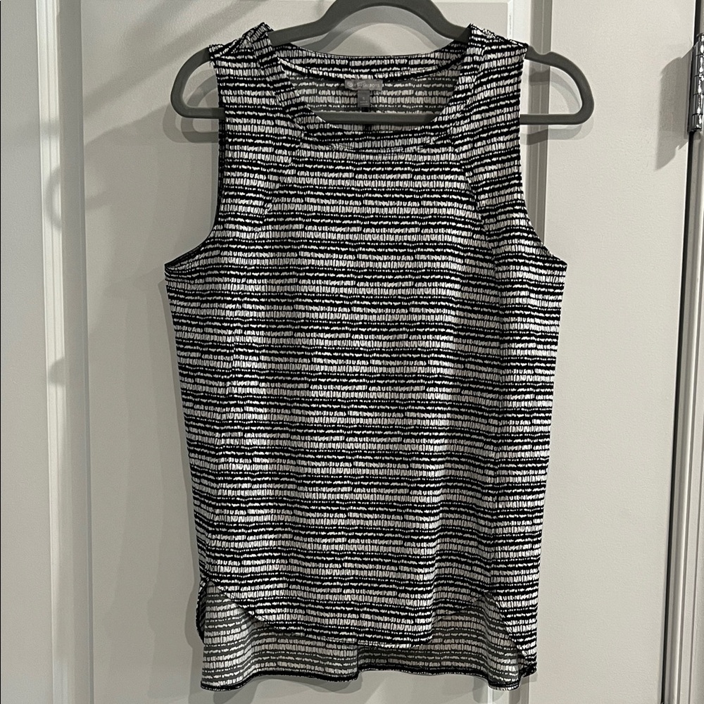 Talbots Monochrome Striped Tank Top